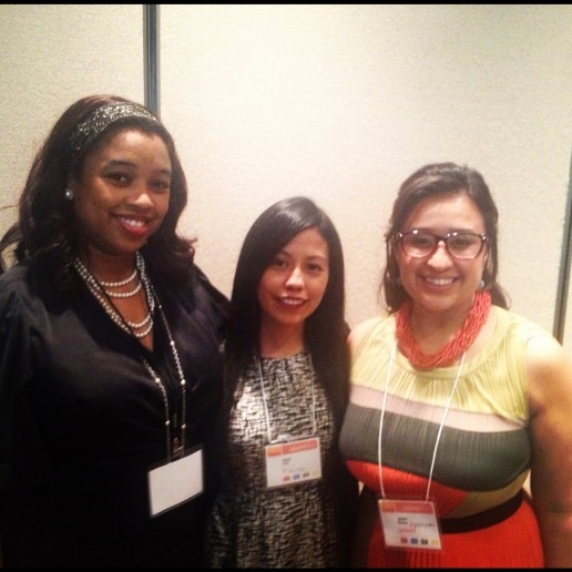 panelists at latism 2012 Panelists Laquitta DeMerchant, Maizie Soto, and Jazmin Chavez at the session: Using Technology to Solve Latino Problems.
