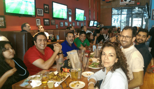 Great food and drink created the perfect soccer environment.